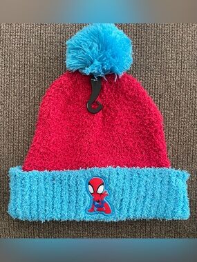 NEW Boys Marvel Spider-Man Pom Pom Hat ~ One Size